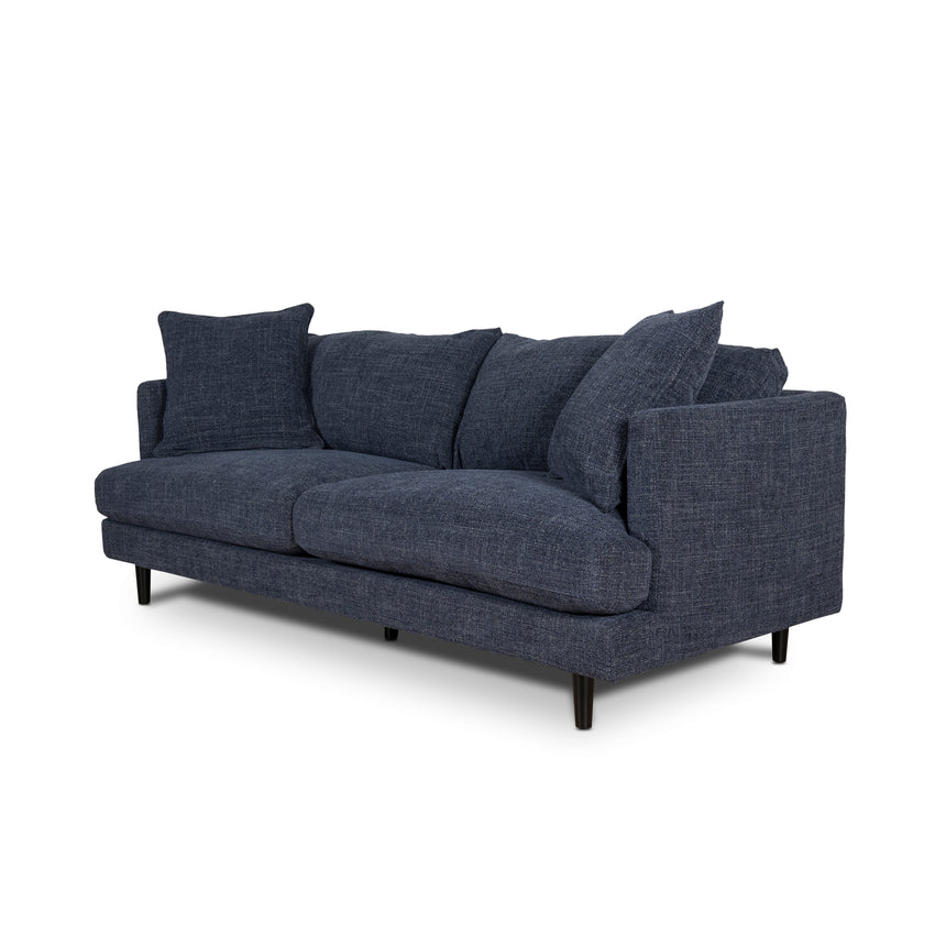 3 Seater Fabric Sofa - Moss Navy Blue