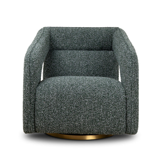 CLC8910-CA Swivel Armchair - Green Boucle