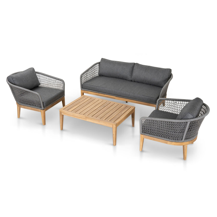 4pcs Outdoor Lounge Set - Grey