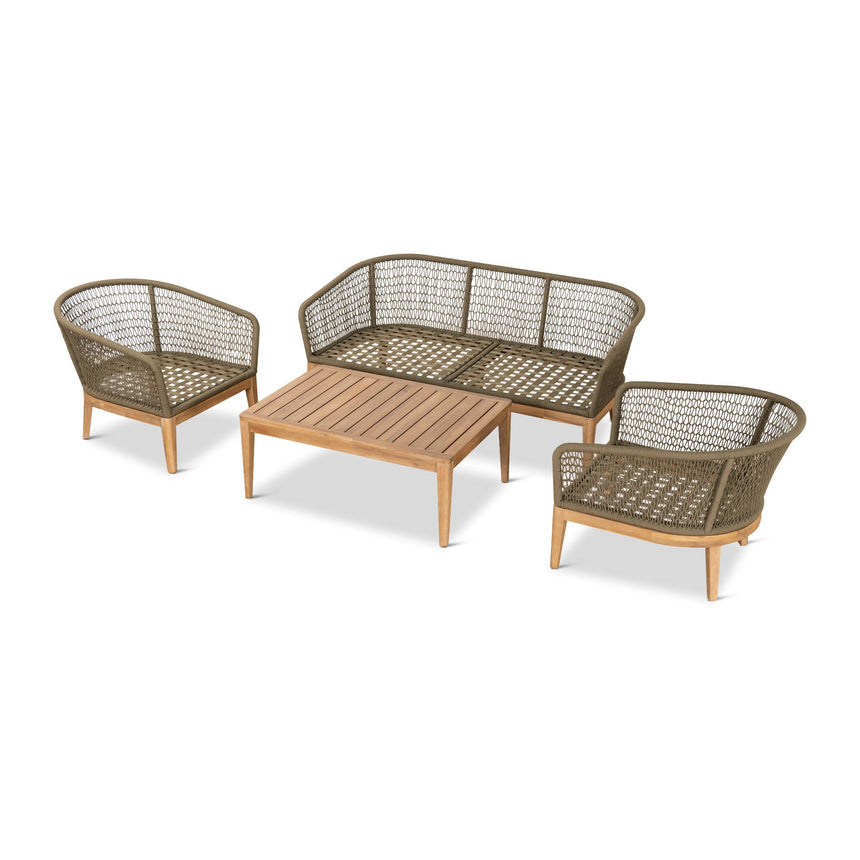 4pcs Outdoor Lounge Set - Royal Stone Green