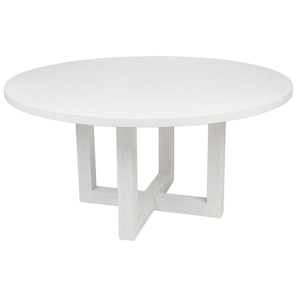 Leeton Round Dining Table - White