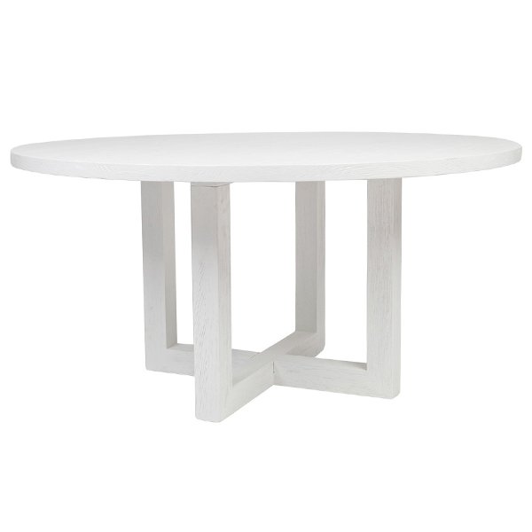 Leeton Round Dining Table - White
