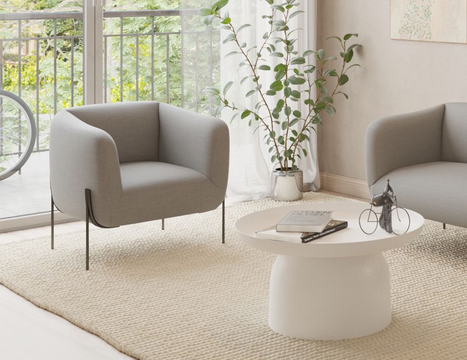Belle Lounge Chair - Cloud Grey