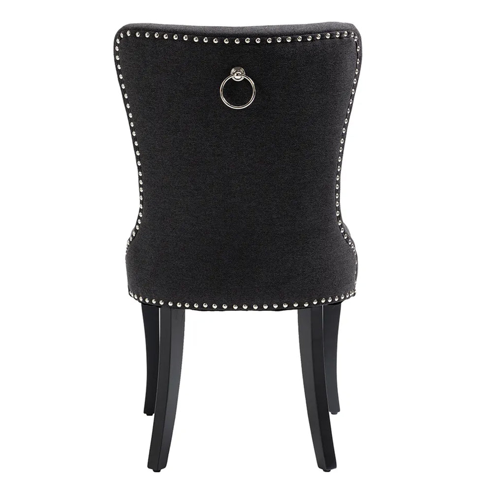Lugano Dining Chair Set of 2 - Black