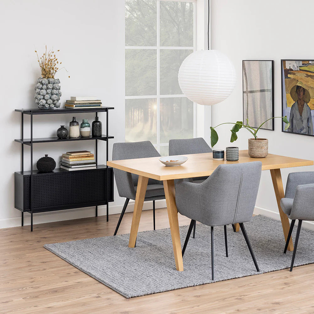 Manrek 94cm Wooden Display Unit - Black