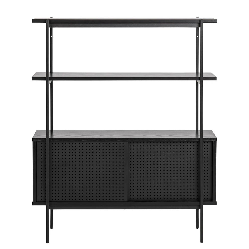 Manrek 94cm Wooden Display Unit - Black