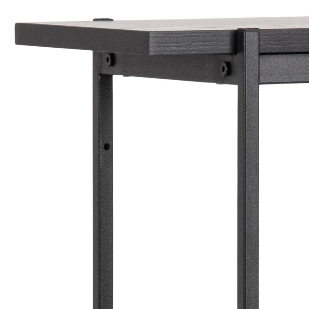 Manrek 94cm Wooden Display Unit - Black