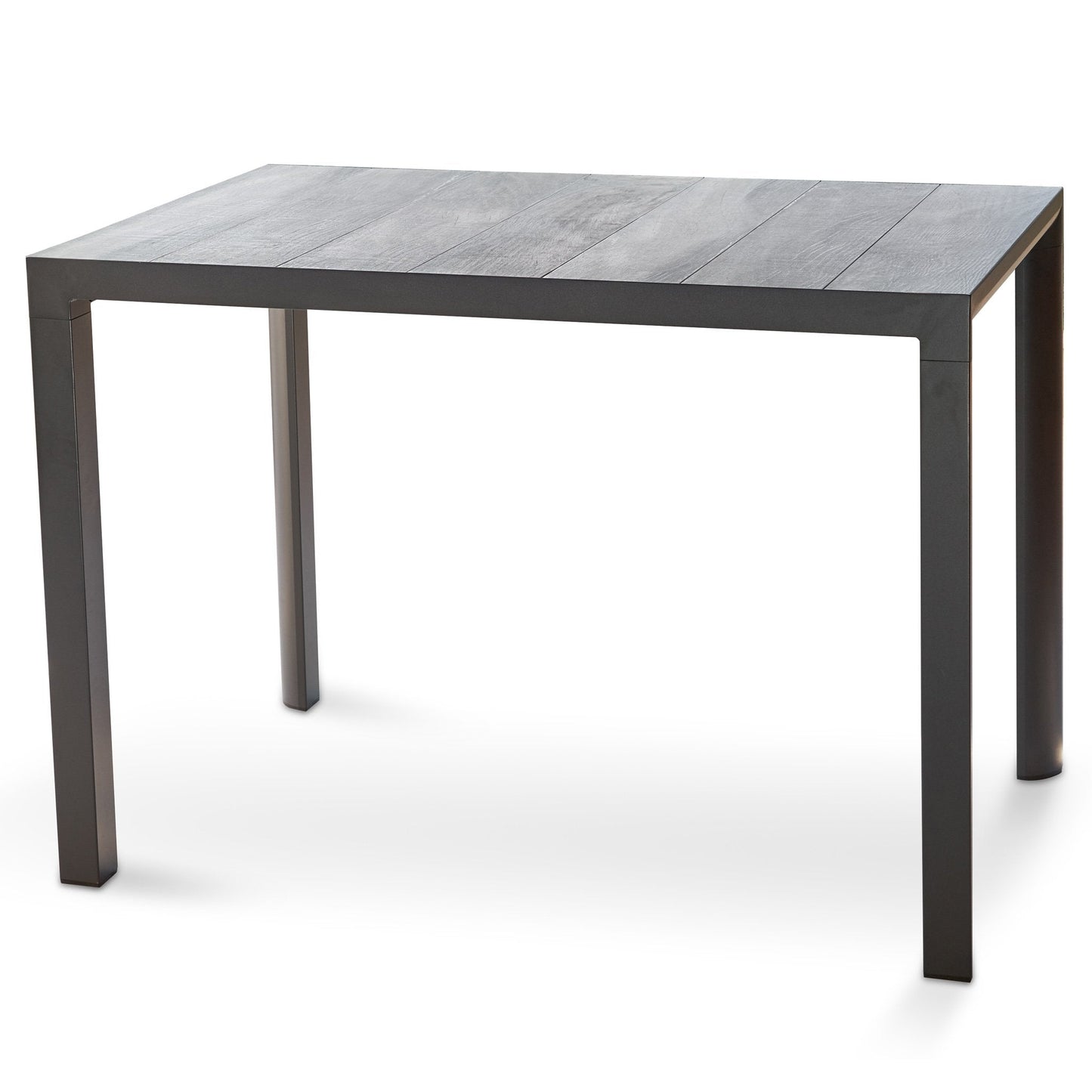 Memphis 1.4m Ceramic Wood Look Outdoor Bar Table - Charcoal