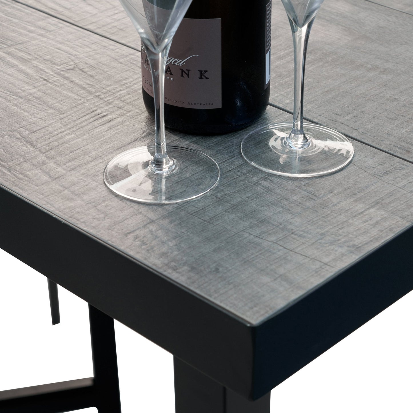 Memphis 80cm Ceramic Outdoor Bar Table - Charcoal