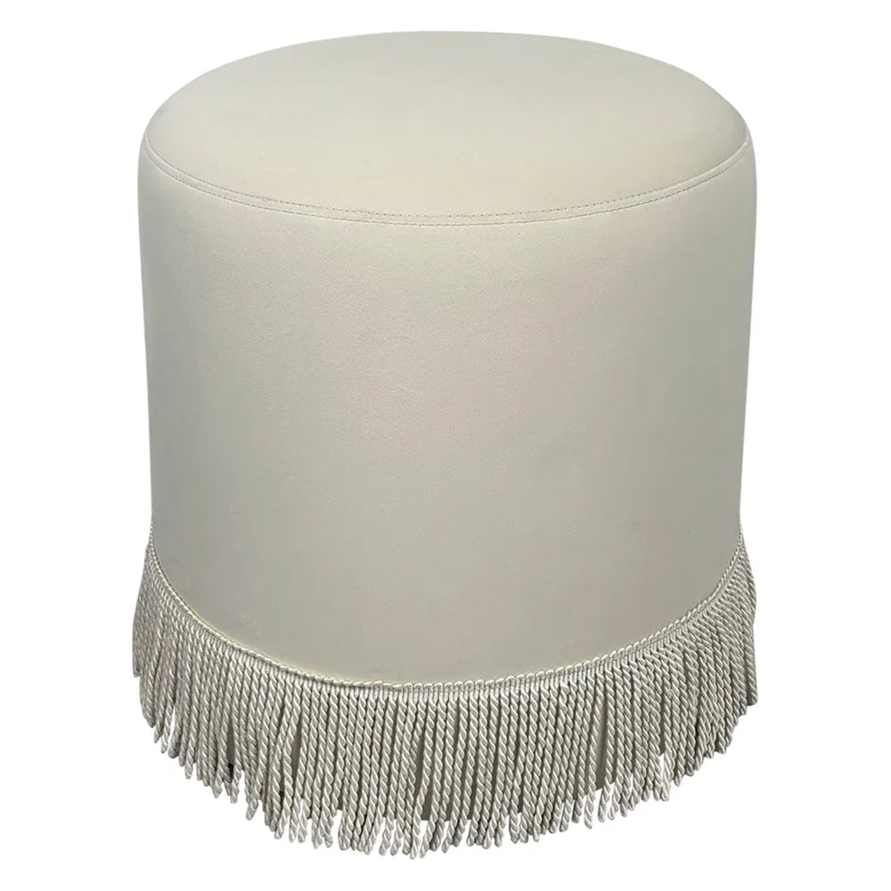 Nemi Stool - Ivory Velvet
