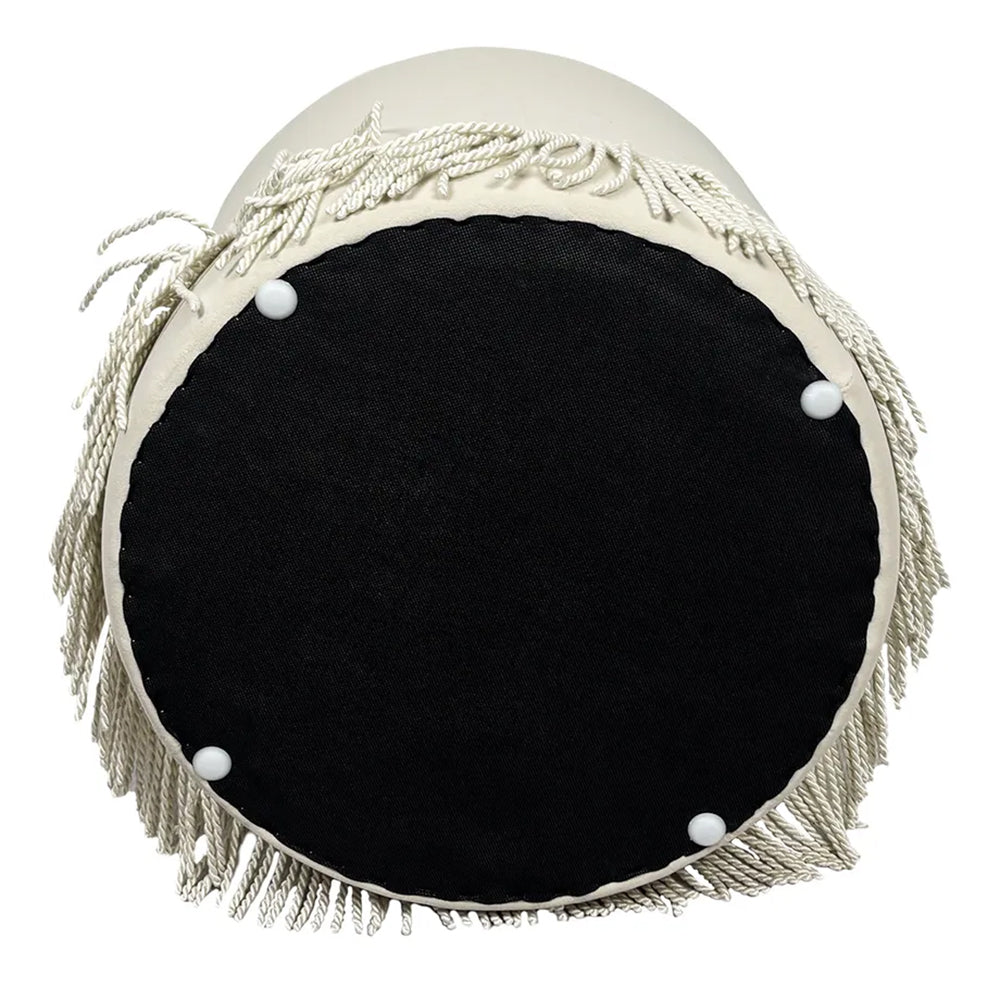 Nemi Stool - Ivory Velvet