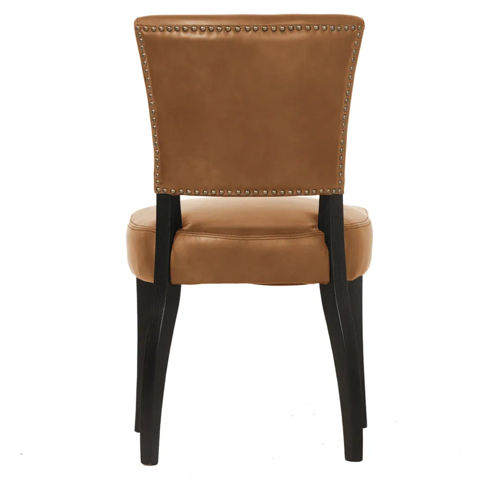 Noah Dining Chair Set of 2 - Tan Leather