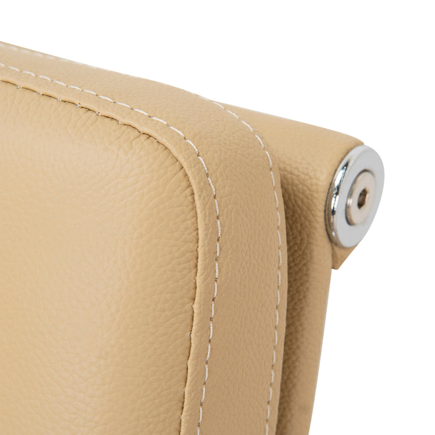 Low Back Office Chair - Light Brown Leather