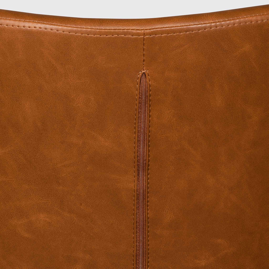 Office Chair - Vintage Tan with Black Base