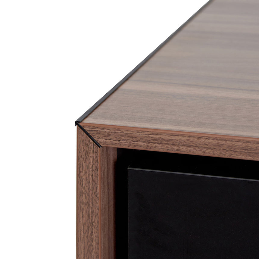2.3m Left Return Office Desk - Walnut