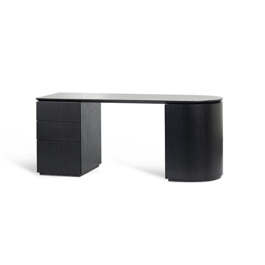 1.77m Left Drawer Office Desk - Black Oak