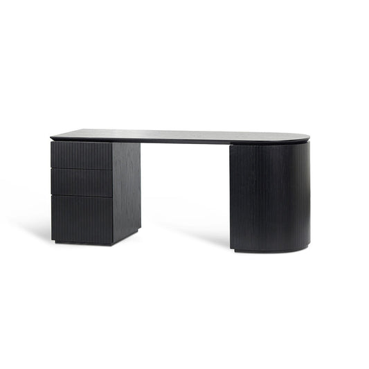 1.77m Left Drawer Office Desk - Black Oak