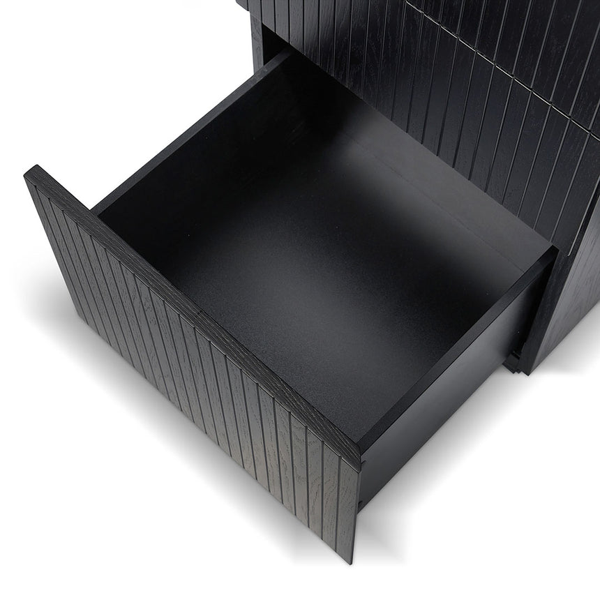 1.77m Left Drawer Office Desk - Black Oak