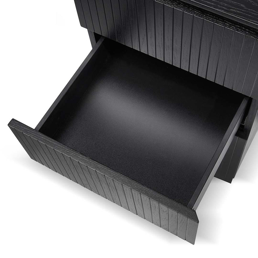 1.77m Left Drawer Office Desk - Black Oak