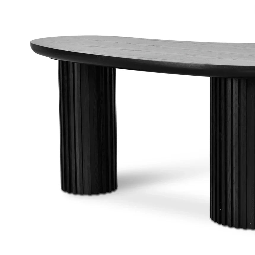 Bean Office Wooden Desk 1.7m - Black Oak