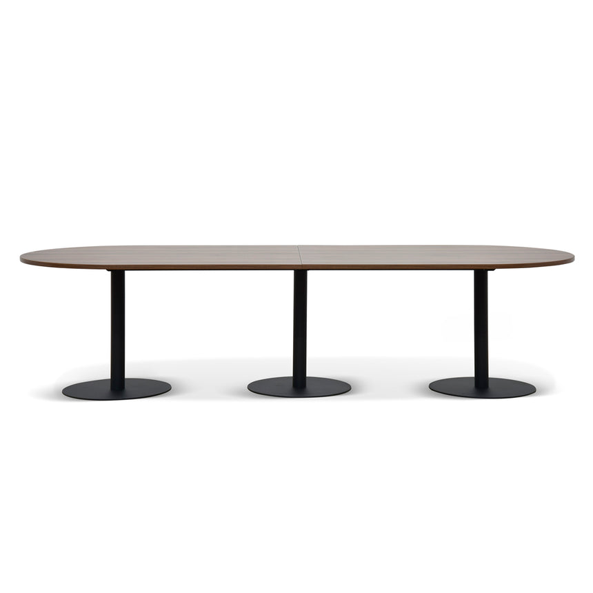 3m Oval Meeting Table - Walnut