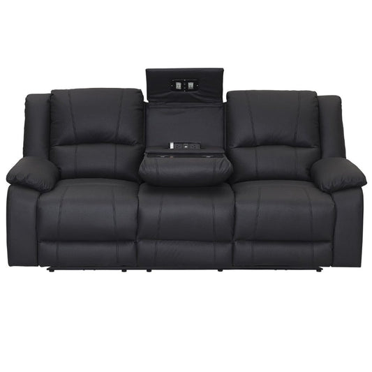Captain 3 Seater Electric Recliner Sofa - Onyx