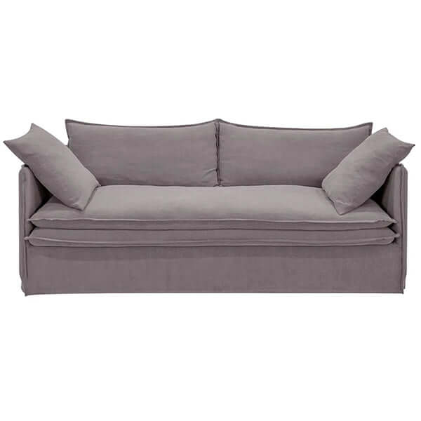Palm Beach 3 Seater Slip Cover Sofa - Slate Grey Linen