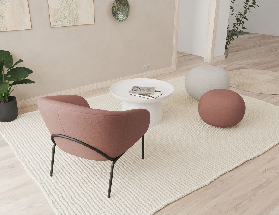 Solace Lounge Chair - Plush Pink