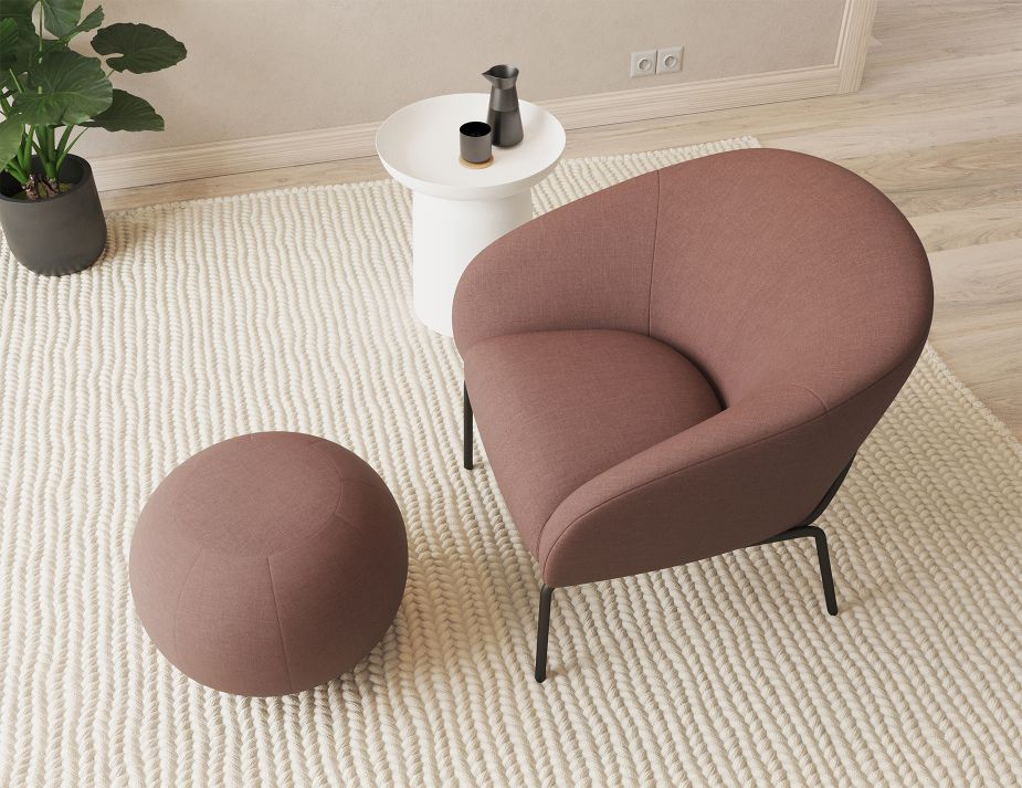 Solace Lounge Chair - Plush Pink