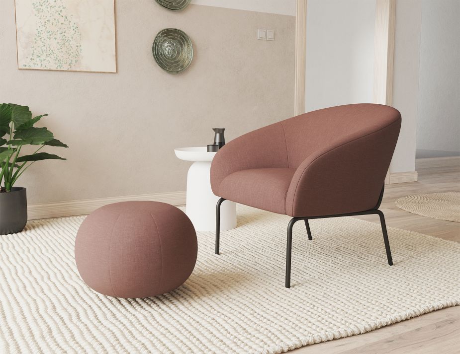 Solace Lounge Chair - Plush Pink