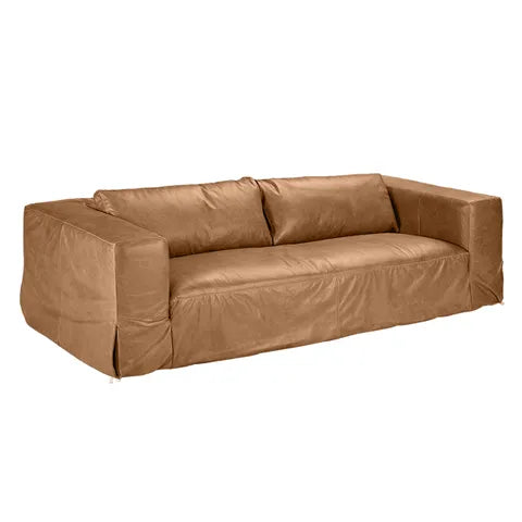 Pomona Sofa-Light Brown Leather