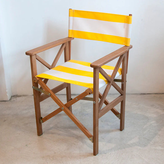 Replacement Sling Directors Chair Synthetic Yellow/White