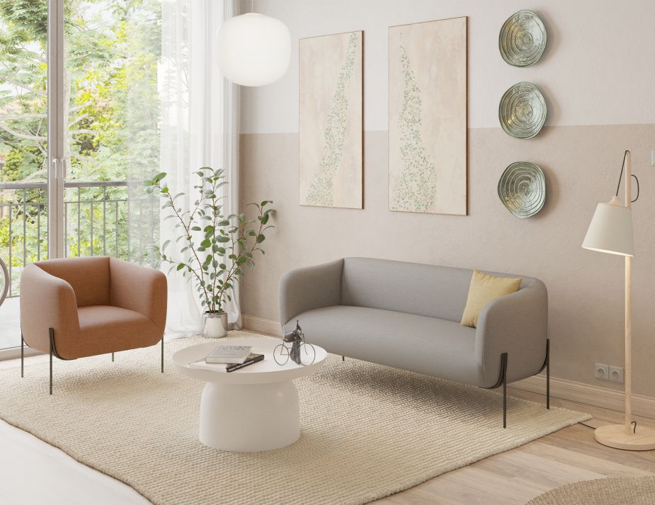 Belle Lounge Chair - Terracotta Rust