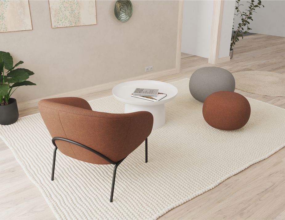 Solace Lounge Chair - Terracotta Rust