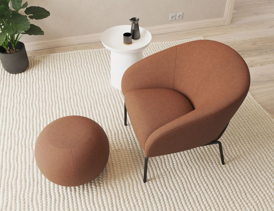 Solace Lounge Chair - Terracotta Rust