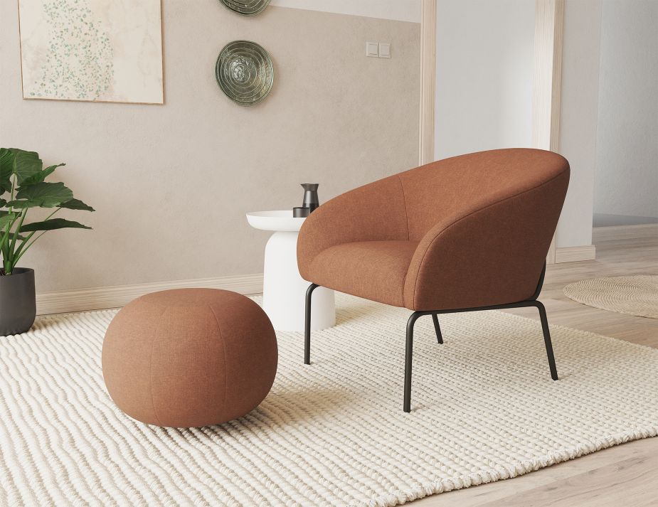 Solace Lounge Chair - Terracotta Rust