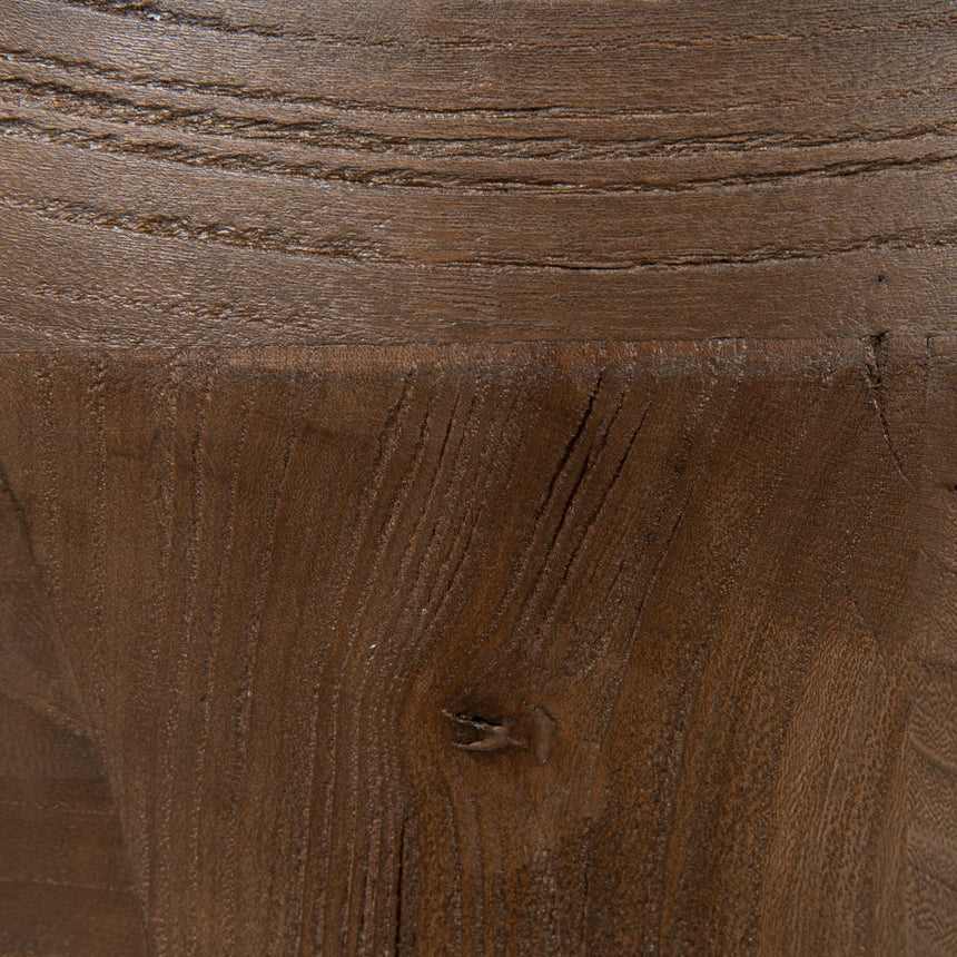 34.5cm Round Side Table - Walnut