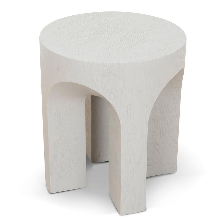 49.5cm Round Side Table - Light Grey