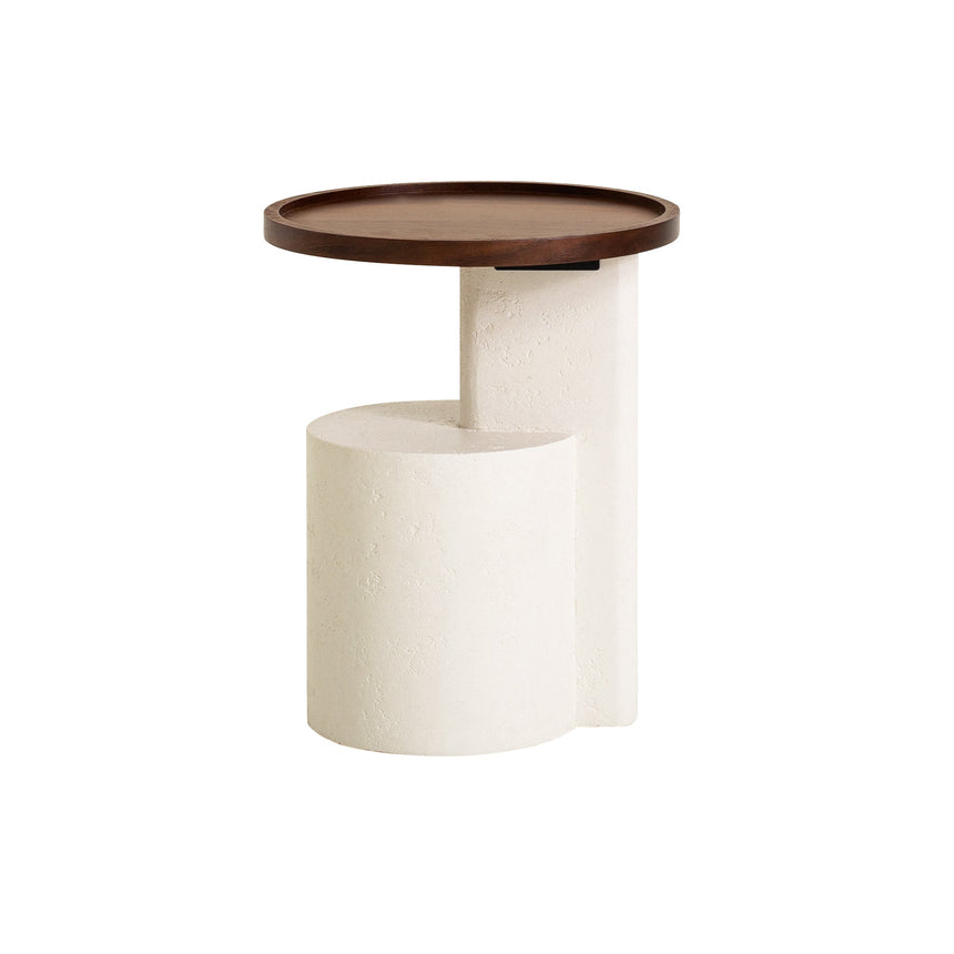 White Side Table - Walnut