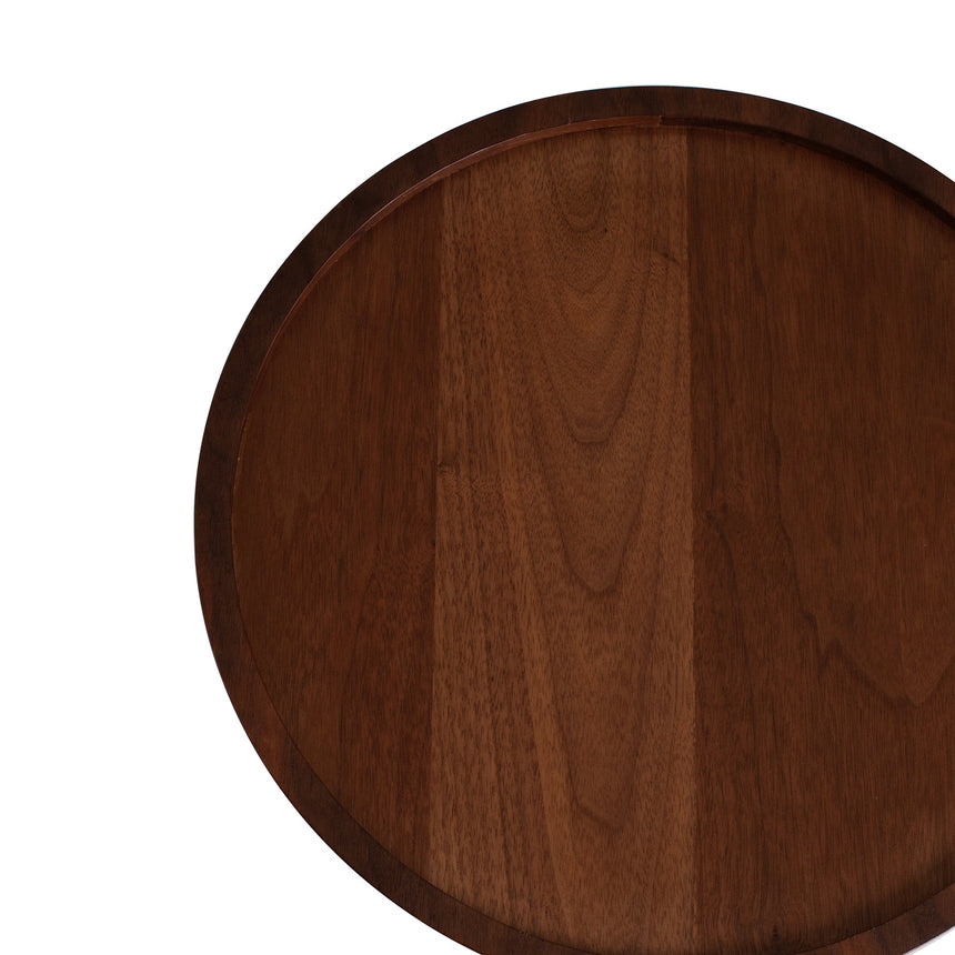 White Side Table - Walnut