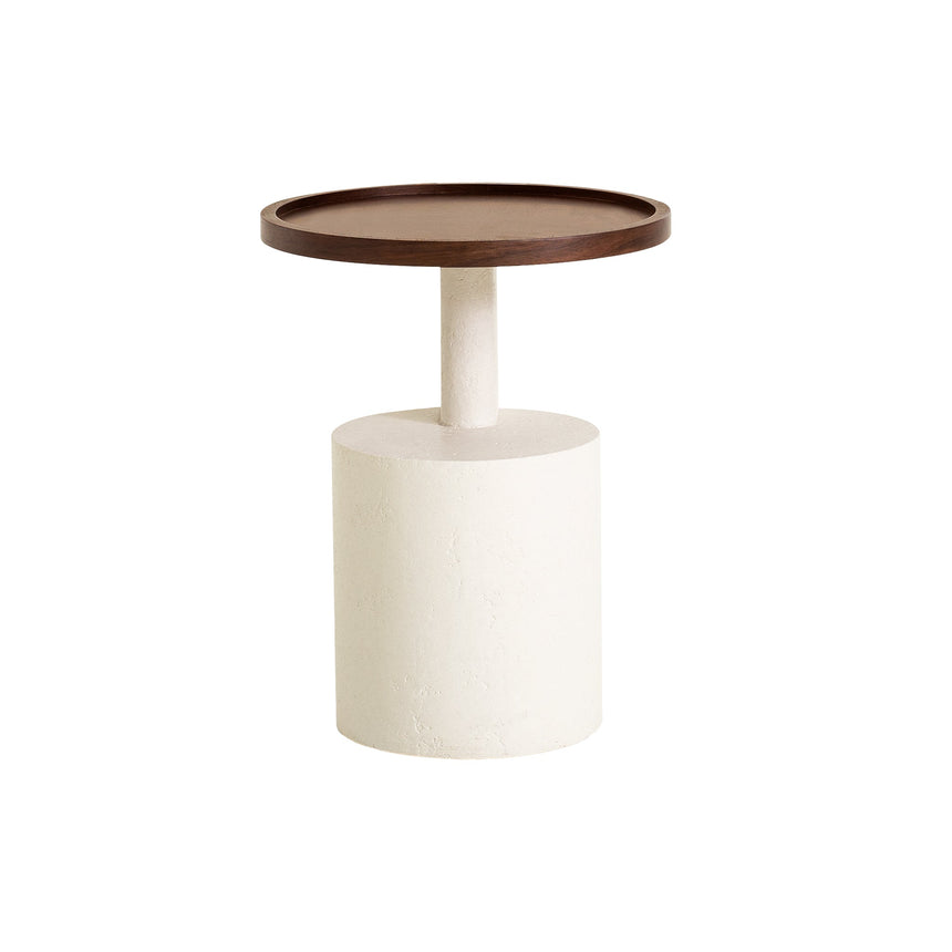 White Side Table - Walnut