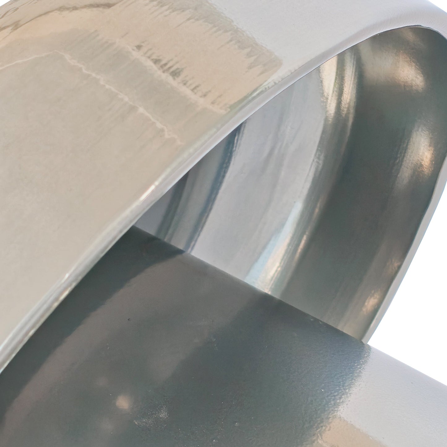 CST12069-BC 40cm Round Side Table - Powder Silver