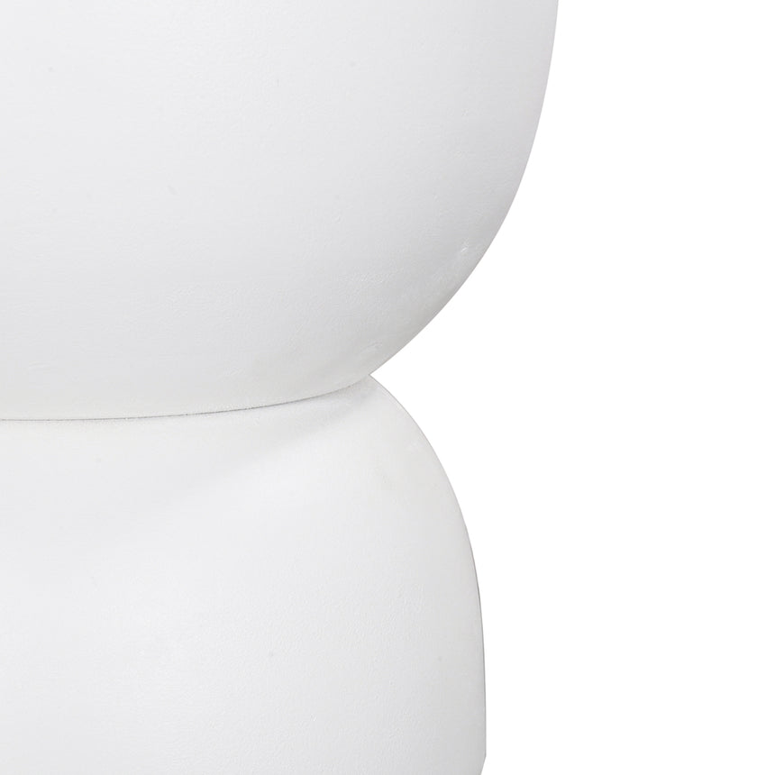 38cm Round Side Table - White