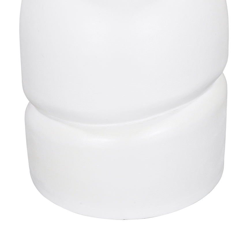 38cm Round Side Table - White