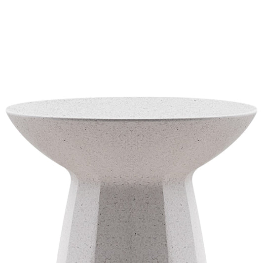42cm Fibre Glass Side Table - White