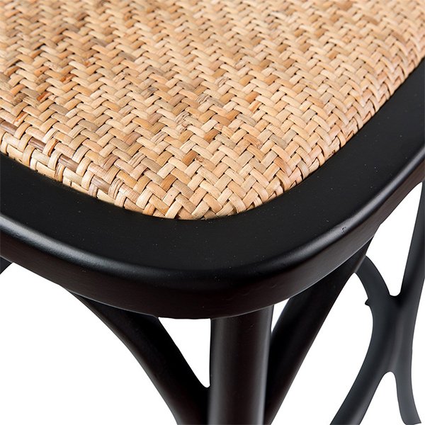 Victoria Noir Cross Back Bar Stool