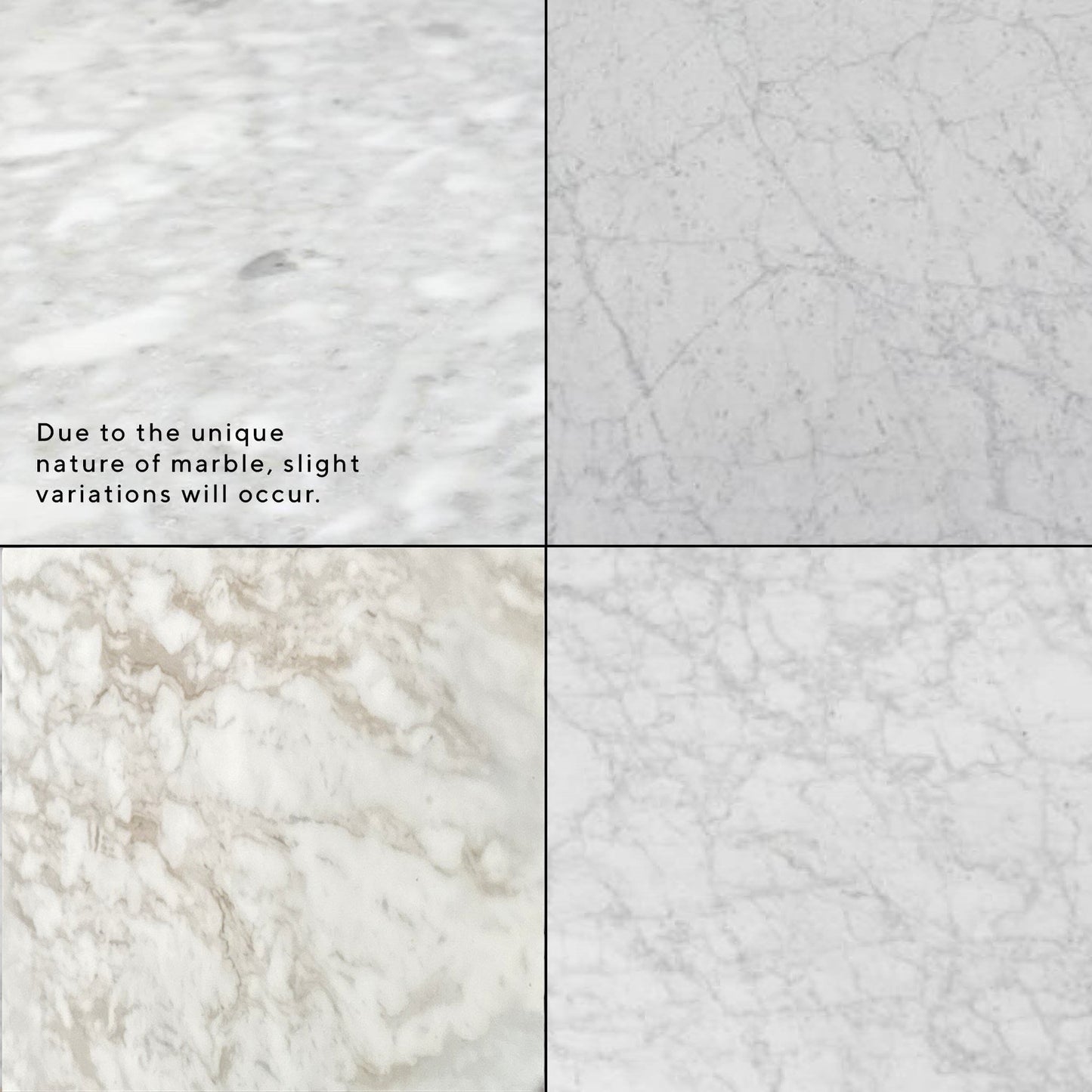 CDT110A Table 50cm - Marble Top - Aluminium