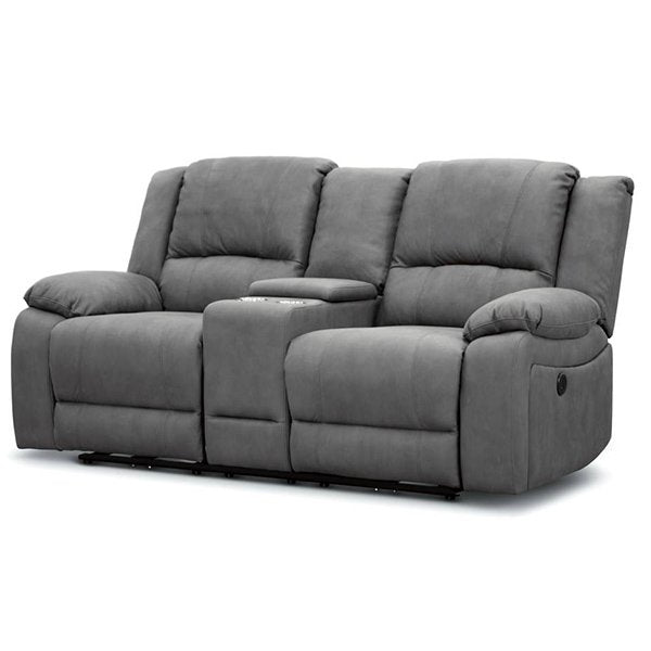Captain Fabric Recliner Electric 2 Seater Sofa - Latte