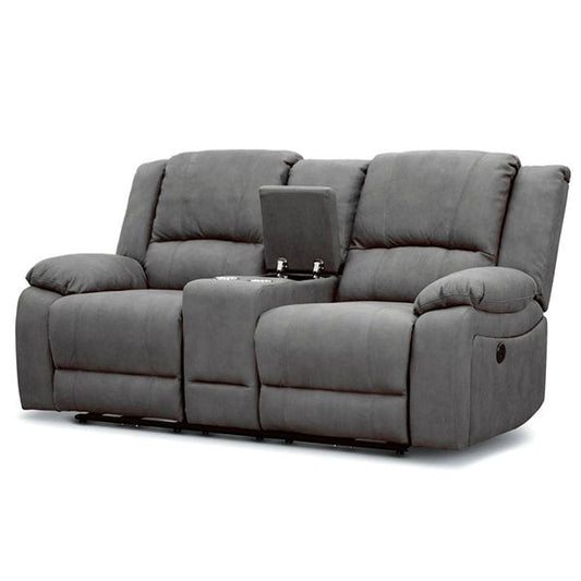 Captain Fabric Recliner Electric 2 Seater Sofa - Latte