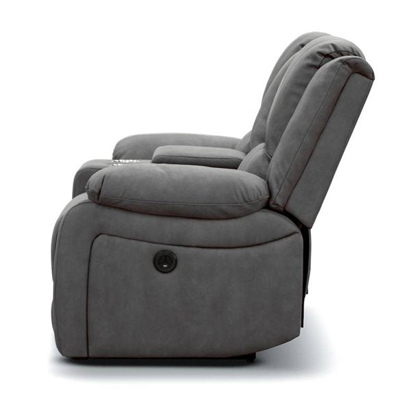 Captain Fabric Recliner Electric 2 Seater Sofa - Latte